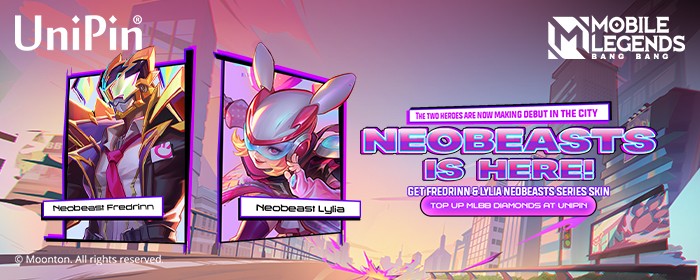 Neobeast Power Unleashed: Grab 8% Cashback on MLBB Diamonds with Fredrinn & Lylia! (MY)